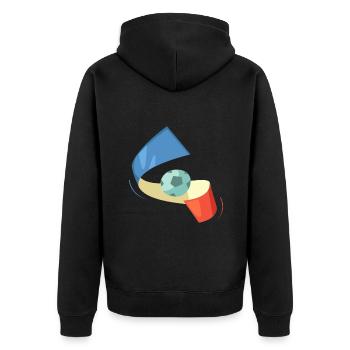 Football France - Veste à capuche bio Premium Unisexe - noir - Dos - Nico (187cm)