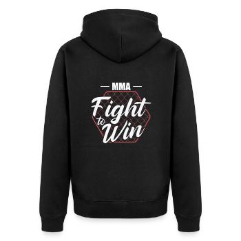 MMA se battre pour gagner les arts martiaux mixtes - Veste à capuche bio Premium Unisexe - noir - Dos - Nico (187cm)