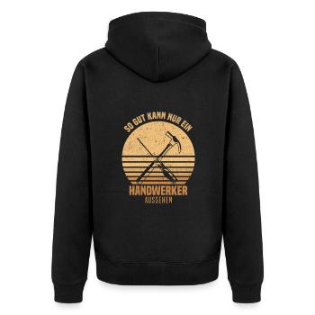 Artisan - Veste à capuche bio Premium Unisexe - noir - Dos - Nico (187cm)