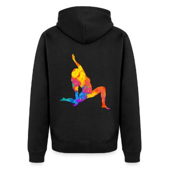 Yoga Yoga Yoga Femmes Cadeau - Veste à capuche bio Premium Unisexe - noir - Dos - Nico (187cm)