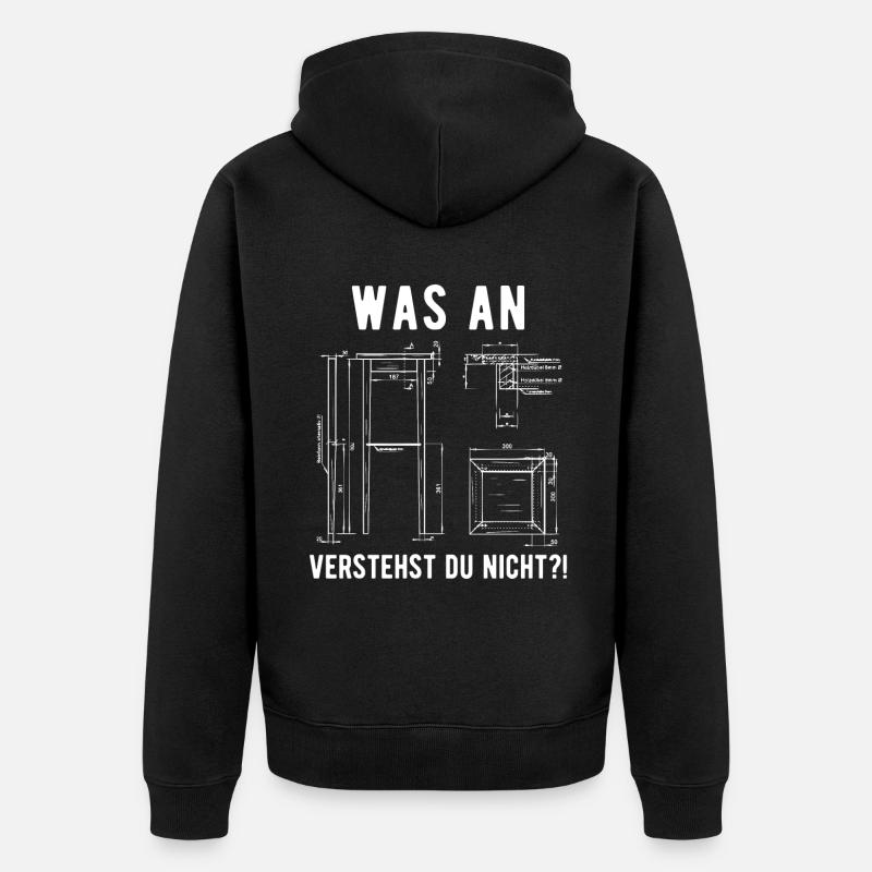 Charpentier Maître Charpentier - Veste à capuche bio Premium Unisexe - noir