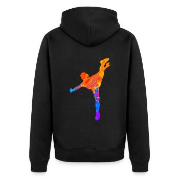 Figure skating Figure skating - Unisex Premium Organic Zip Hoodie - black - Back - Nico (187cm)