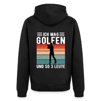 Golf Golf Golf Golf Golf Golfer Parcours de golf Cadeau - Veste à capuche bio Premium Unisexe - noir - Dos - Nico (187cm)