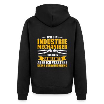 Mécanicien industriel, mécanicien, serrurier, cadeau - Veste à capuche bio Premium Unisexe - noir - Dos - Nico (187cm)