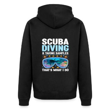Dictons des biologistes marins | Cadeaux de biologie marine - Veste à capuche bio Premium Unisexe - noir - Dos - Nico (187cm)