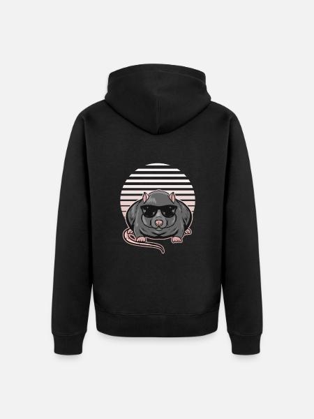 Rat - Veste à capuche bio Premium Unisexe - noir