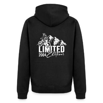 Limited Edition 2004 - Bicycle Cyclist Cycling - Unisex Premium Organic Zip Hoodie - black - Back - Nico (187cm)
