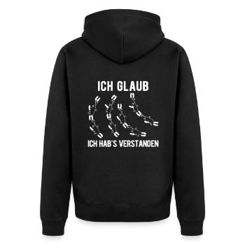 Tänzer Tanzen Tanzschritte Tänzer Tango Walzer - Unisex Premium Bio Zip Hoodie - Schwarz - Hinten - Nico (187cm)