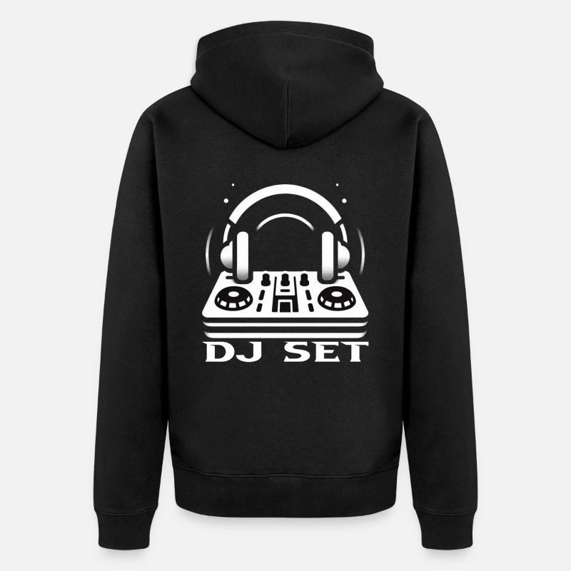 DJ Set - Veste à capuche bio Premium Unisexe - noir