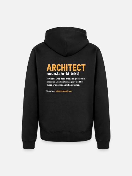 Architect - Unisex Premium Organic Zip Hoodie - black
