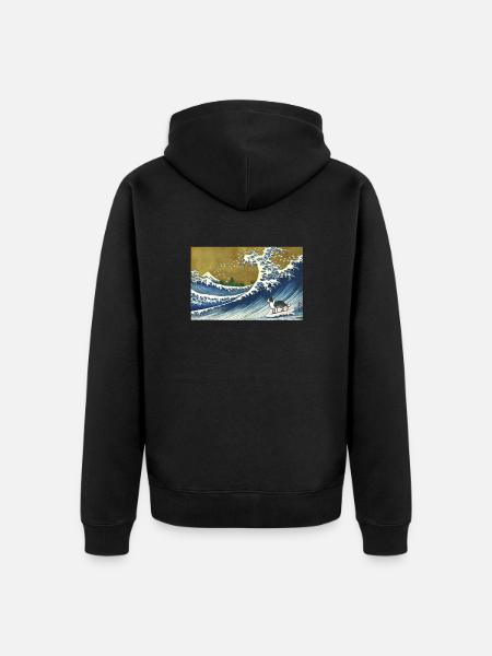 Border Collie - Unisex Premium Organic Zip Hoodie - black