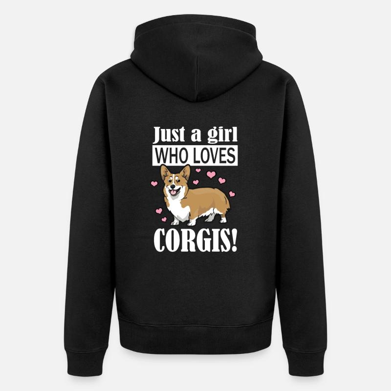 Corgi - Veste à capuche bio Premium Unisexe - noir