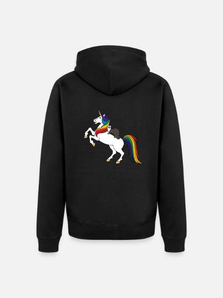 Ferret - Unisex Premium Organic Zip Hoodie - black