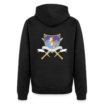 Corgi Corgi Dog - Unisex Premium Organic Zip Hoodie - black - Back - Nico (187cm)