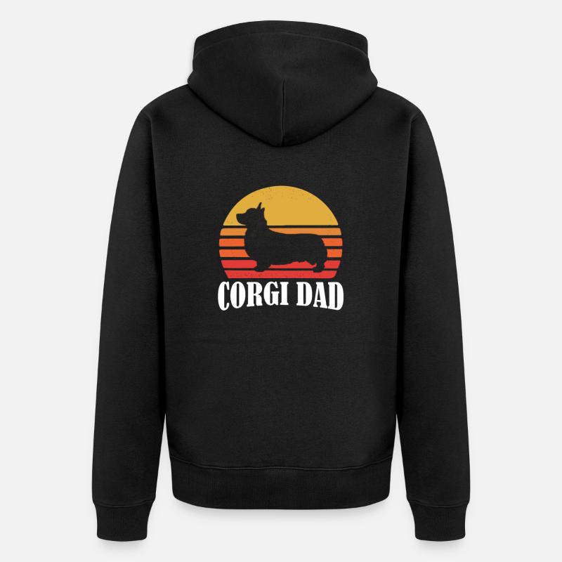 Corgi - Veste à capuche bio Premium Unisexe - noir