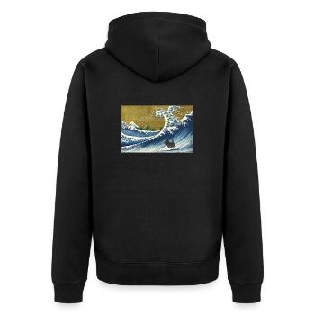 Scottish Terrier - Unisex Premium Organic Zip Hoodie - black - Back - Nico (187cm)
