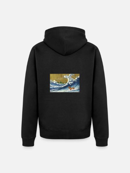 Dackel - Unisex Premium Bio Zip Hoodie - Schwarz