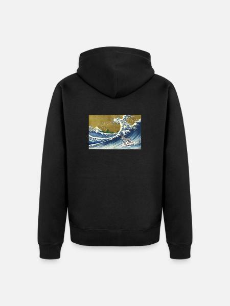 Schnauzer 2 - Unisex Premium Organic Zip Hoodie - black