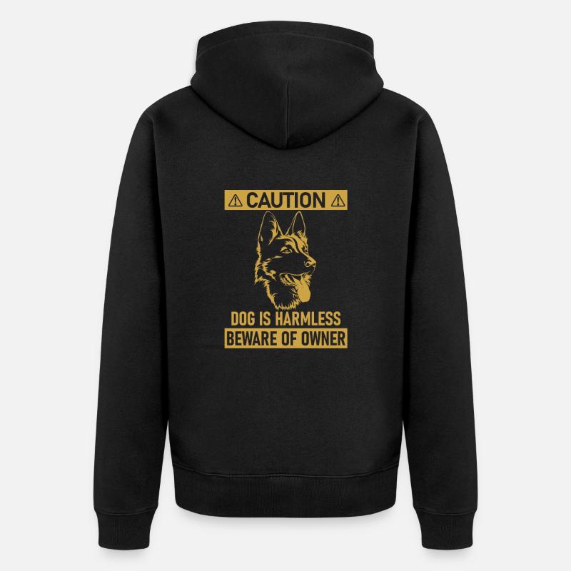 Deutscher Schäferhund - Unisex Premium Bio Zip Hoodie - Schwarz