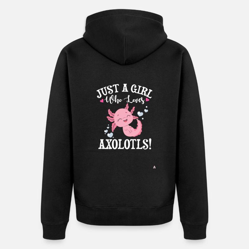 Axolotl - Veste à capuche bio Premium Unisexe - noir