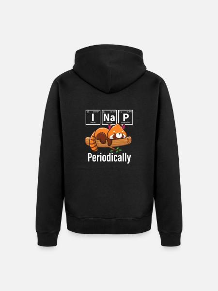 Red Panda - Unisex Premium Organic Zip Hoodie - black