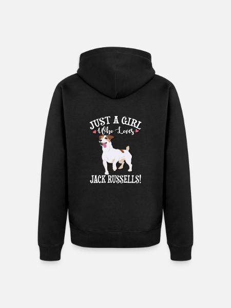 Jack Russell - Unisex Premium Organic Zip Hoodie - black