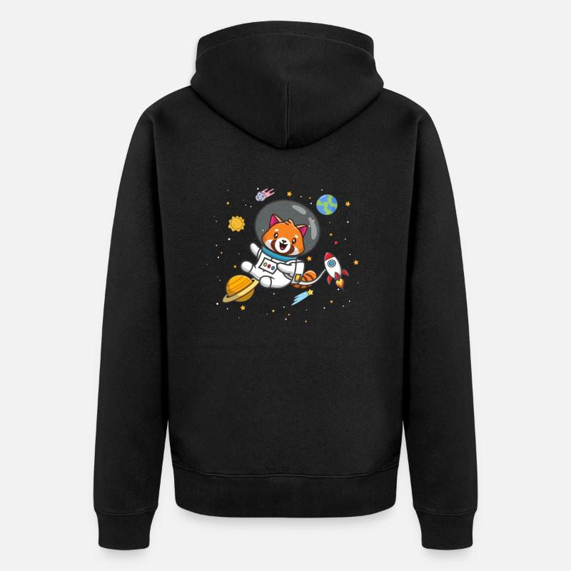 Petit panda - Veste à capuche bio Premium Unisexe - noir