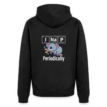 Koala - Unisex Premium Bio Zip Hoodie - Schwarz - Hinten - Nico (187cm)