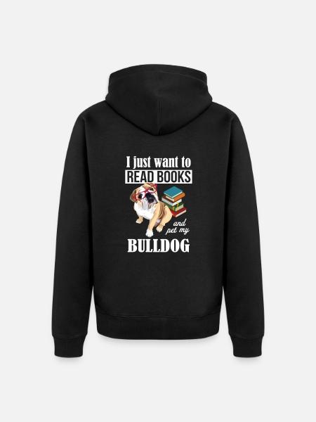Bouledogue anglais - Veste à capuche bio Premium Unisexe - noir