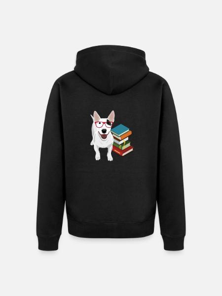 Bullterrier - Unisex Premium Bio Zip Hoodie - Schwarz