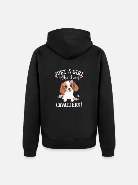 Cavalier King Charles Spaniel - Unisex Premium Organic Zip Hoodie - black