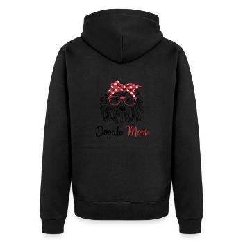Goldendoodle Labradoodle - Unisex Premium Organic Zip Hoodie - black - Back - Nico (187cm)