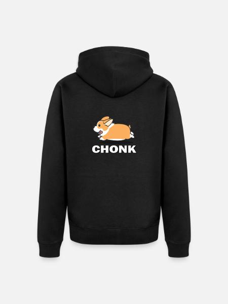 Corgi - Unisex Premium Organic Zip Hoodie - black