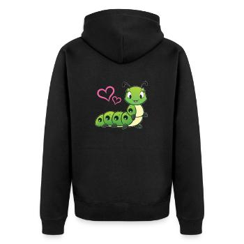 Caterpillar pour femmes et enfants - Veste à capuche bio Premium Unisexe - noir - Dos - Nico (187cm)