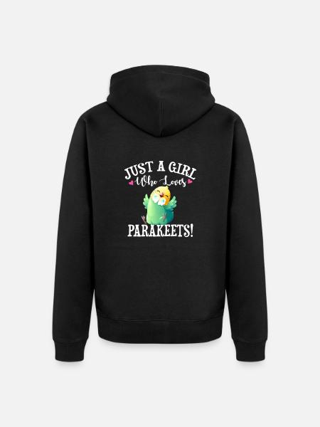 Parakeet - Unisex Premium Organic Zip Hoodie - black