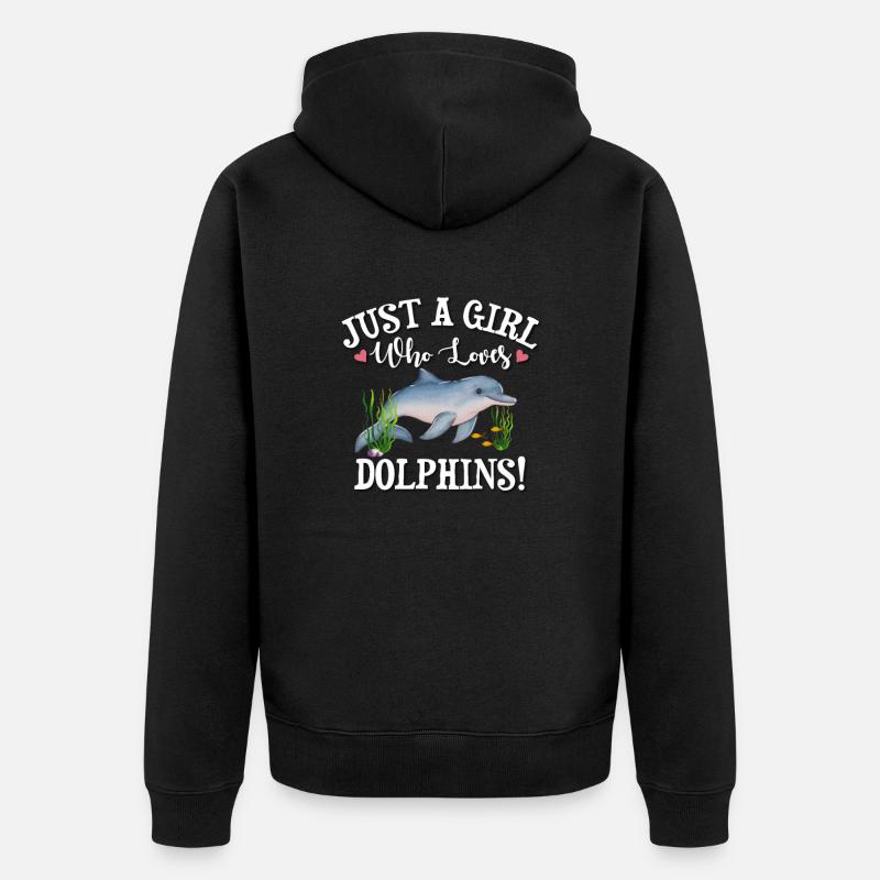 Dauphin - Veste à capuche bio Premium Unisexe - noir