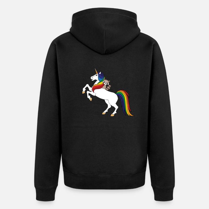 Raton laveur - Veste à capuche bio Premium Unisexe - noir