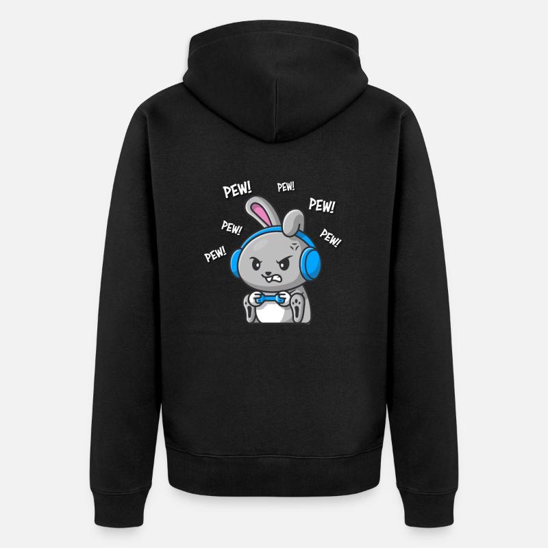 Lapin - Veste à capuche bio Premium Unisexe - noir
