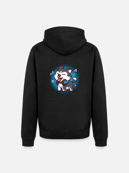 Siberian Husky - Unisex Premium Organic Zip Hoodie - black