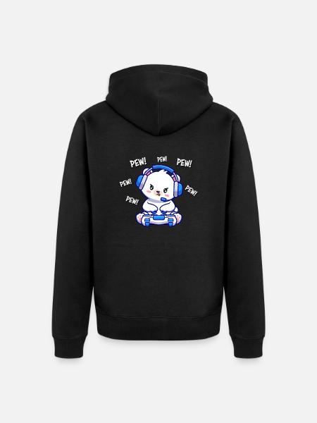 Polar Bear - Unisex Premium Organic Zip Hoodie - black
