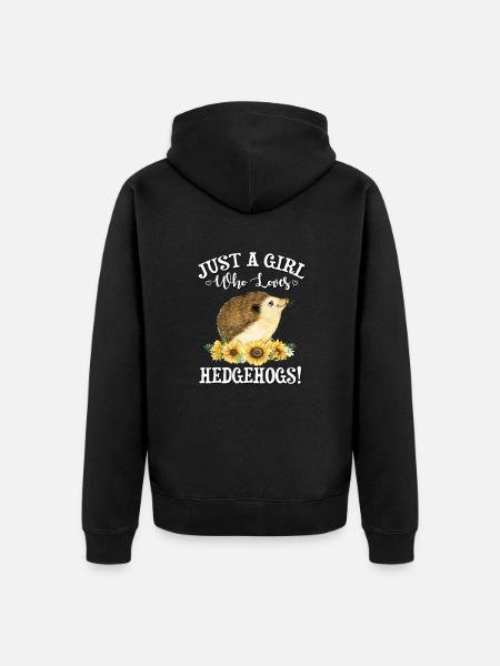 Hérisson - Veste à capuche bio Premium Unisexe - noir