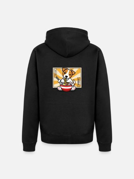 Jack Russell - Unisex Premium Organic Zip Hoodie - black