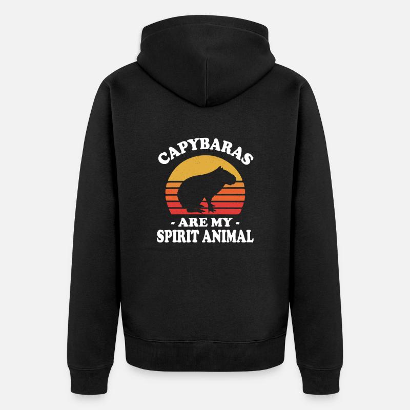 Capybara - Veste à capuche bio Premium Unisexe - noir