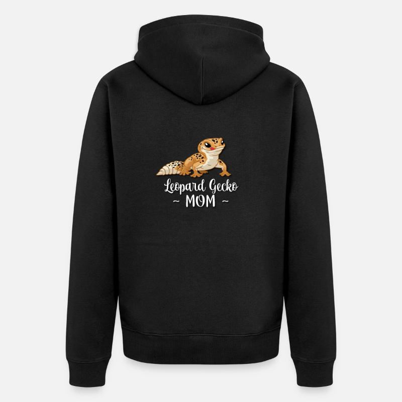 Gecko léopard - Veste à capuche bio Premium Unisexe - noir
