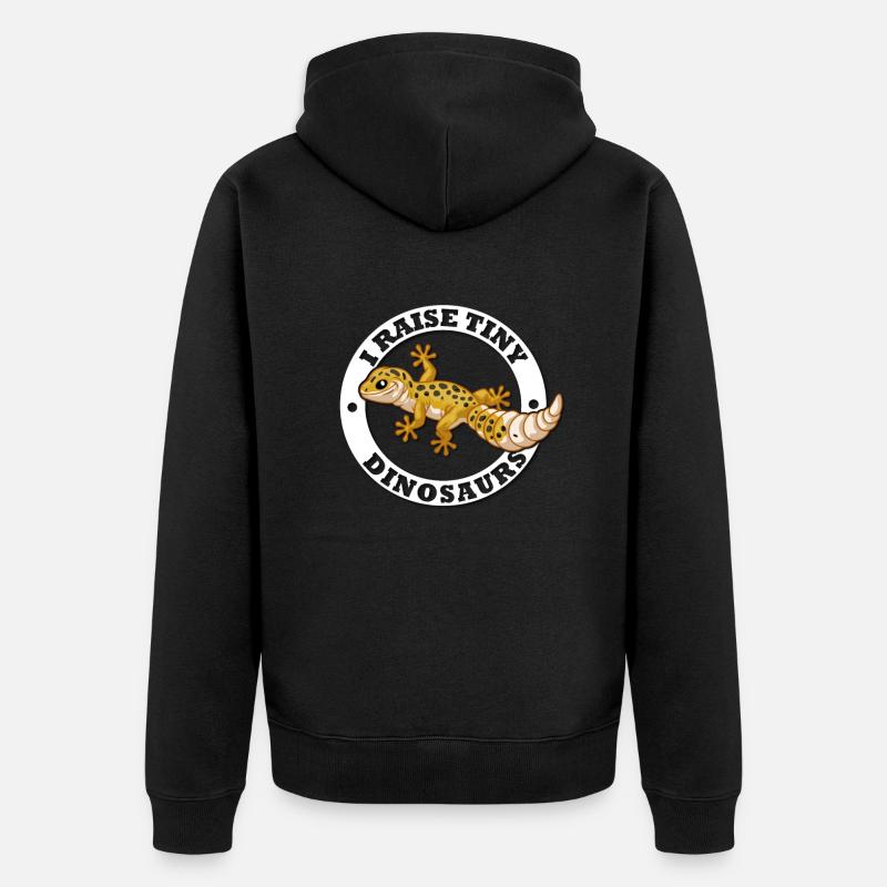 Leopardgecko - Unisex Premium Bio Zip Hoodie - Schwarz