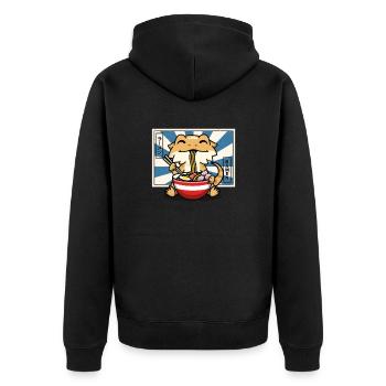 Bearded Dragon - Unisex Premium Organic Zip Hoodie - black - Back - Nico (187cm)