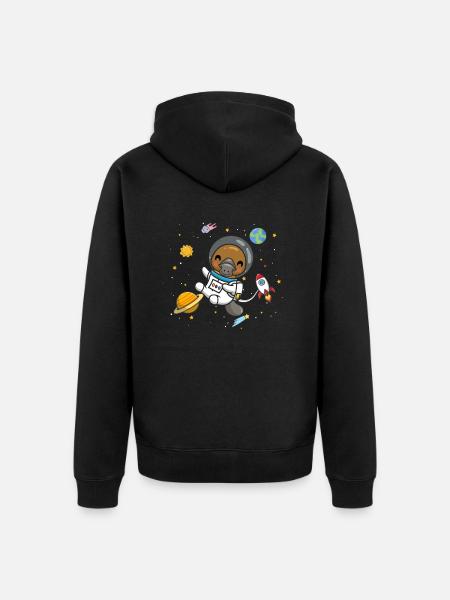 Platypus - Unisex Premium Organic Zip Hoodie - black