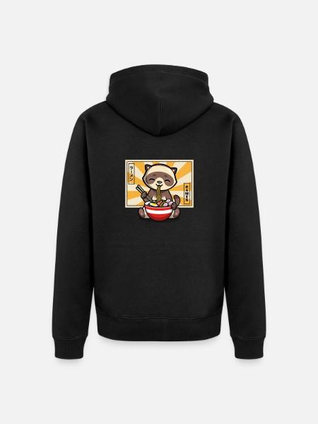 Frettchen - Unisex Premium Bio Zip Hoodie - Schwarz