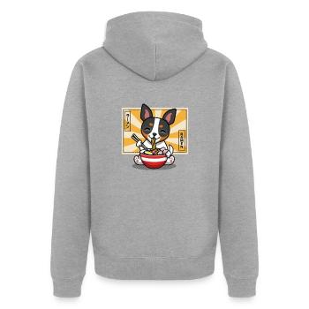 Rat Terrier - Veste à capuche bio Premium Unisexe - gris chiné - Dos - Nico (187cm)