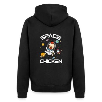 Poulet - Veste à capuche bio Premium Unisexe - noir - Dos - Nico (187cm)